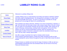 Tablet Screenshot of lambleyridingclub.awardspace.co.uk